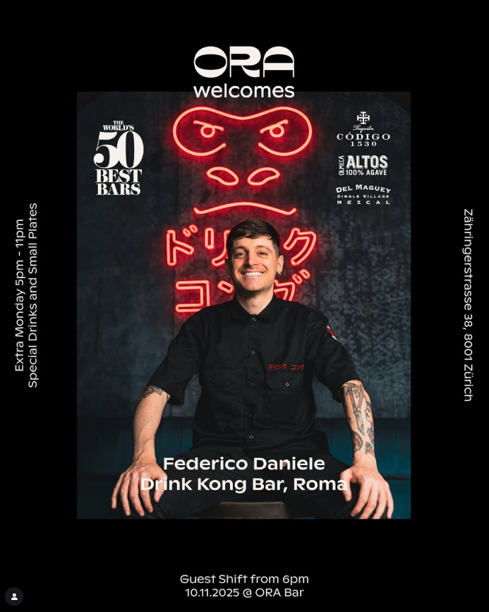 ORA welcomes Federico Daniele from Drink Kong, Rome