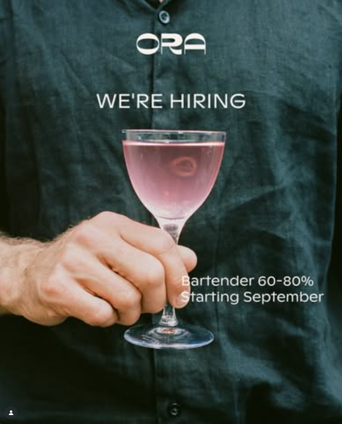 Behind the bar at ORA — the team at work